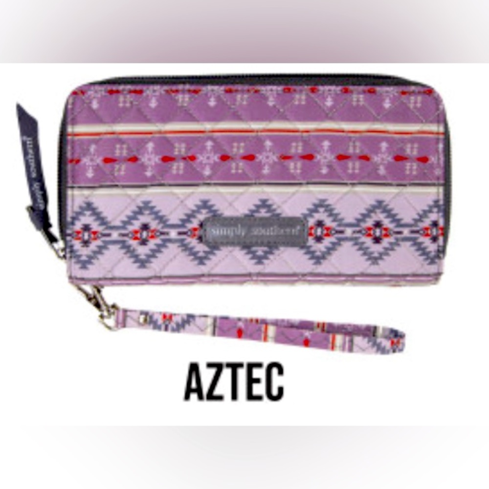 BRAND NEW Simply Southern Aztec wallet wristlet purse bag summer beach NWT
